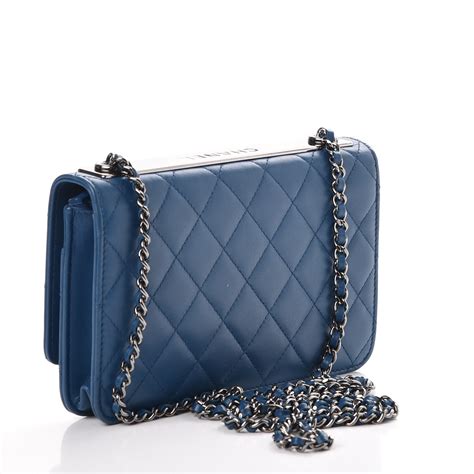 chanel trendy cc blue|Chanel trendy wallet on chain.